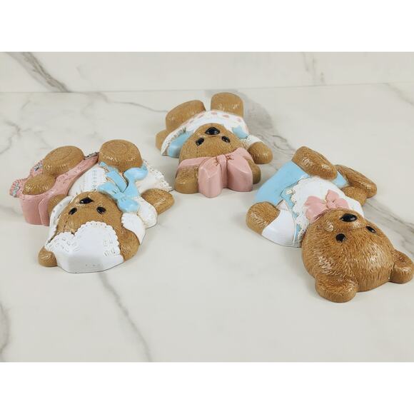 Burwood Teddy Bear Wall Decor Hanging Plaque Nursery Decor 1994 6 1/4" x3 USA - Picture 11 of 15